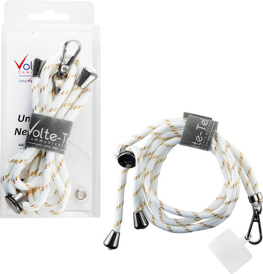Volte-Tel VT35 Λουράκι Λαιμού για Κινητά Λευκό / Χρυσό