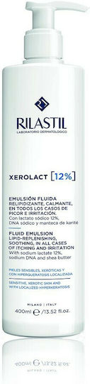 Rilastil Xerolact Fluid Emulsion Sodium Lactate 12% Loțiune hidratant pentru corp pentru piele uscată & sensibilă 400ml