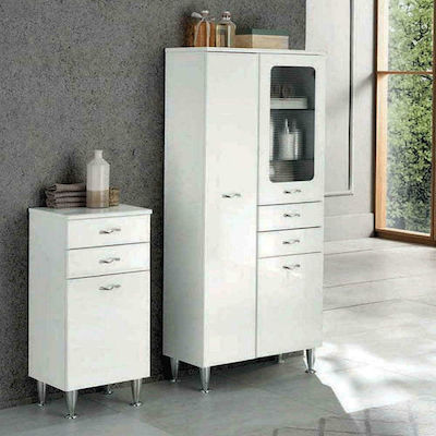 Bluelife Sabrina Floor Bathroom Column Cabinet L34xD34xH85cm White