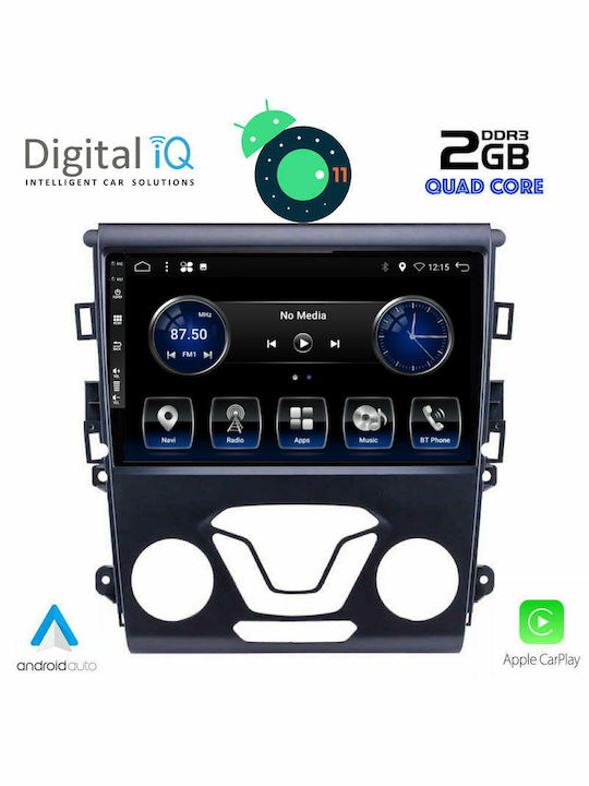 Digital IQ Car Audio System for Ford Mondeo 2014+ (Bluetooth/USB/AUX/WiFi/GPS/Apple-Carplay/CD) with Touch Screen 9"