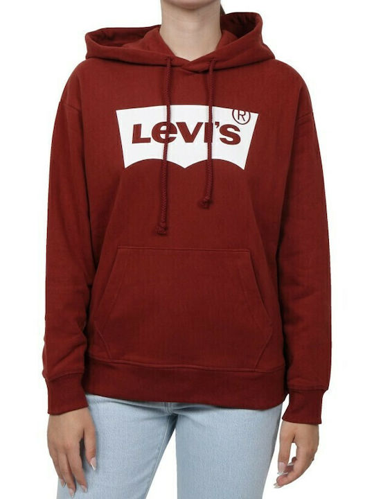 Graphic Standard Women's Sweatshirt Hooded Burgundy