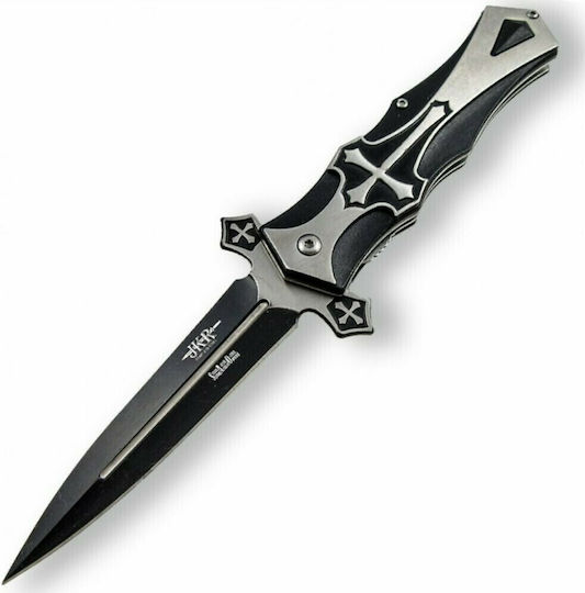 Joker Christian Cross Briceag Automat Negru