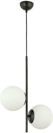 ArteLibre Mali Pendant Light Black Ball with Socket E27 35x60cm