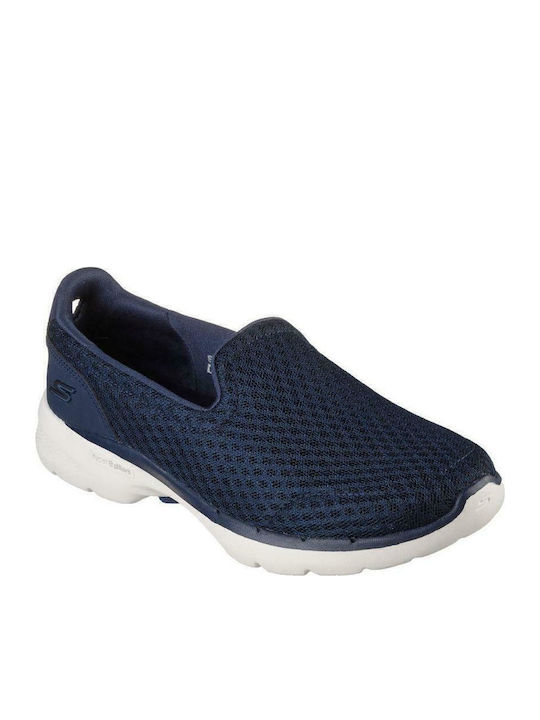 Go Walk 6 Γυναικεία Slip-On Navy Μπλε