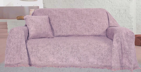 Mc Decor Zen Sesselüberwurf Chenille 180x180cm Flieder