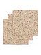 Konges Slojd Carnations Musselin-Kuscheldecken Beige 65x65cm. 3Stück