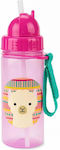 Skip Hop Kids Plastic Water Bottle with Straw Λάμα Pink 384.5ml