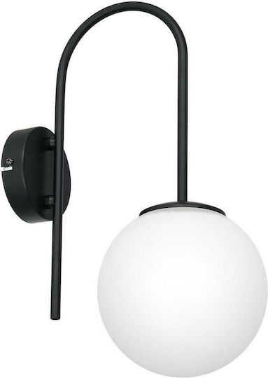 Luminex Cambridge Klassische Wandleuchte mit E14 Lampenbirnensockel Schwarz