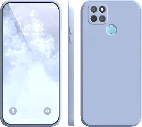 Bodycell Square Liquid Задна корица Силикон Светлосиньо (Realme 7i)