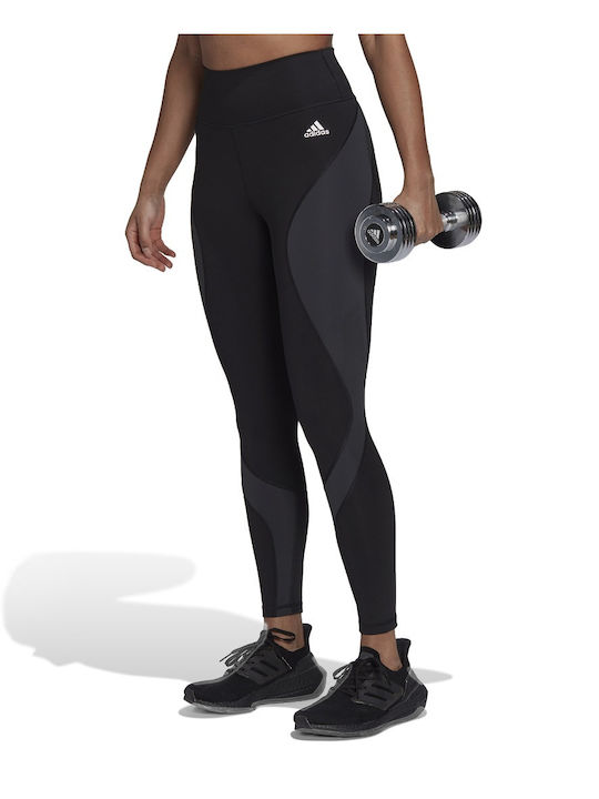 Adidas Performance TE HIT Training Γυναικείο Μακρύ Κολάν Ψηλόμεσο Μαύρο