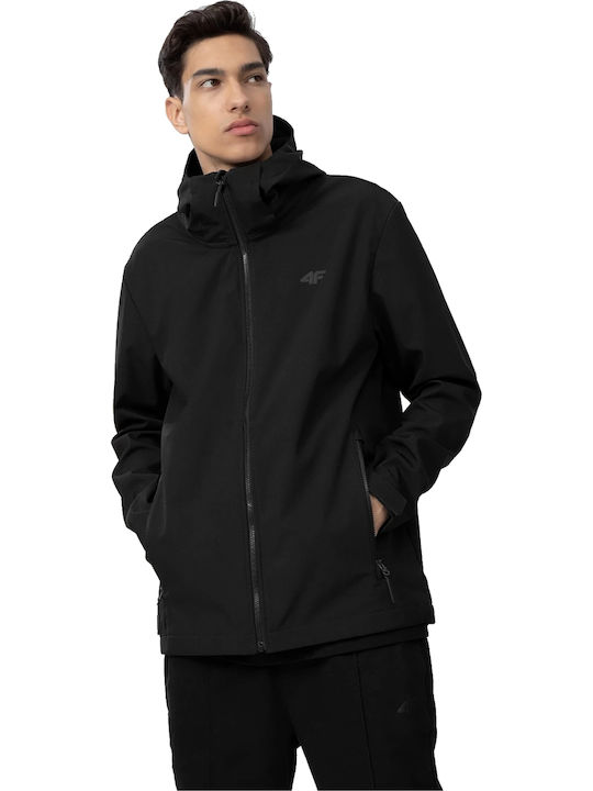 Softshell Winter Jacke Softshell Wasserdicht und Winddicht Schwarz