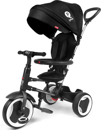 Q Play Rito Air Rubber Convertible with Parental Handle 3 in 1 for 12 Months Black