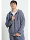 BodyTalk Men's Sweatshirt Jacket with Hood and Pockets Afternoon