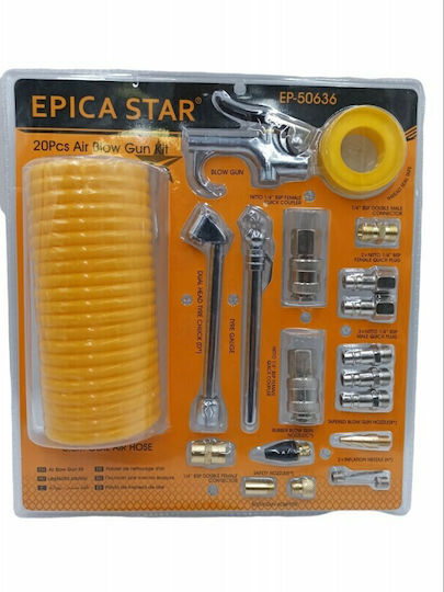 Epica Star EP-50636 Air Tool Kit With Accessories 20 Pieces