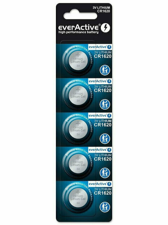 everActive Μπαταρίες Λιθίου Ρολογιών CR1620 3V 5τμχ