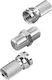 Vivanco 483015GW Set 7mm Plug F-Connector Silver (48107)