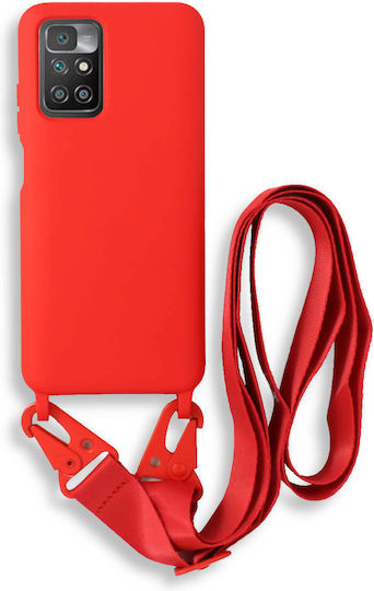 Bodycell Back Cover Silicon cu Curea Roșu (Redmi 10 / 10 2022 )
