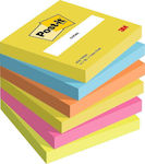 3M Notes Pad Cube 100 Sheets Multicolour 7.6x7.6cm Set 6pcs