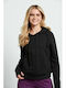 Women's Sweatshirt Hooded Black