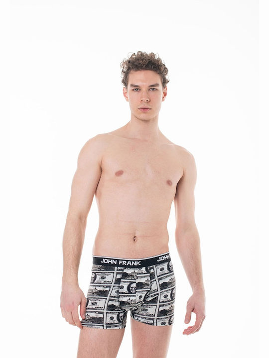 John Frank Digital Type Men's Boxer Orange with Patterns