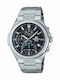 Casio Edifice Herrenuhr 45mm Chronograph Batterie mit Silber Metallarmband