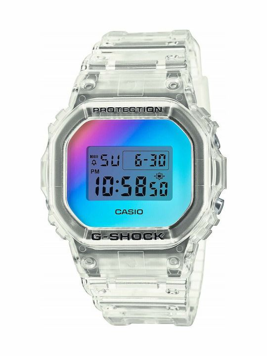 Casio G-Shock Digital Men's Watch 43mm Battery with White Rubber Strap