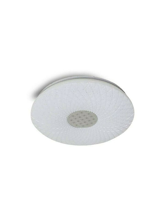 Vito Pearl Lumină De Tavan Montată 48cm Albă Cu LED Integrat Și Telecomandă