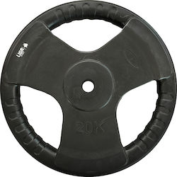 Liga Sport Scheibenset Gummierte 1 x 20kg Ø29mm mit Griffen