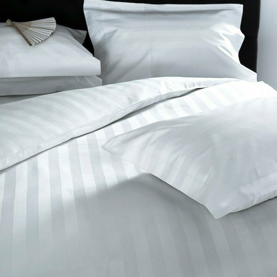 Le Blanc TC300 Hotel Pillowcase Striped 55x75cm.