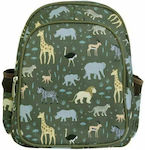 A Little Lovely Company Savanna School Bag Backpack Kindergarten in Green color