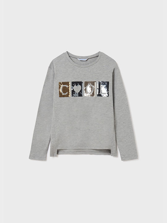 Mayoral Kids Blouse Long Sleeve Gray