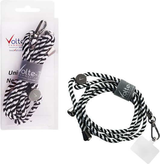 Volte-Tel VT34 Neck Strap Λουράκι Λαιμού για Κινητά Λευκό / Μαύρο