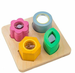 Lemn Puzzle pentru copii cu îmbinări Visual Sensory Trays 4 buc Tender Leaf Toys