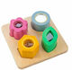 Lemn Puzzle pentru copii cu îmbinări Visual Sensory Trays 4 buc Tender Leaf Toys