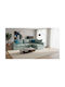 Monza Ecke Sofa mit Umkehrbarer Winkel in Pistazie / Petrol Blau 265x195x98cm