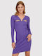 Rochie Mini Tricotată Violet