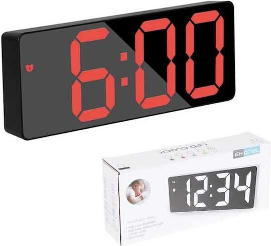 Ceas De Masă Digital LED Cu Ceas Deșteptător Negru 28293