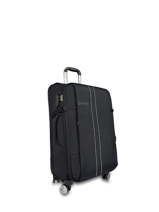 Medium Nylon Suitcase Crete Black