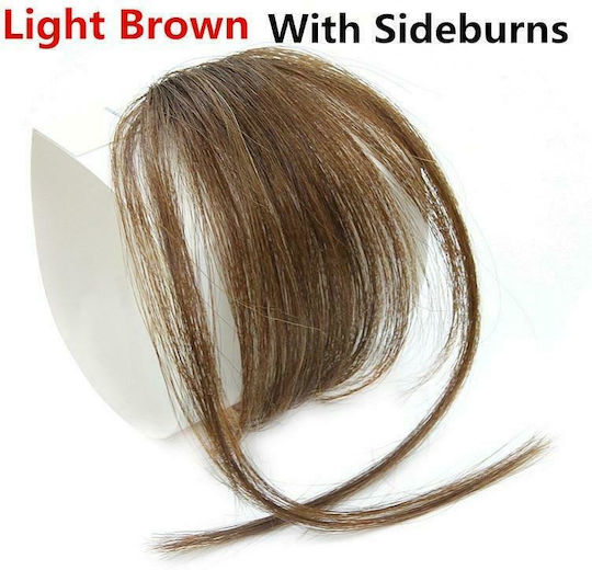 Infinitive Hairpieces with Clip in Light Chestnut Color Glamza Hair Bangs Νο3
