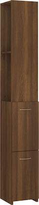 vidaXL Floor Bathroom Column Cabinet L25xD25xH170cm Oak