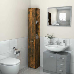vidaXL Badezimmersäule Boden H25xB25xH170cm Eiche