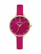 Pierre Lannier Asteroide Women's Watch with Fuchsia Leather Strap
