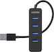 Unitek uHUB Q4 USB Хъб с 4 USB 3.0 Порта и USB-A Интерфейс