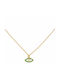 Excite-Fashion Necklace Eye from Gold Plated Silver with Zircon