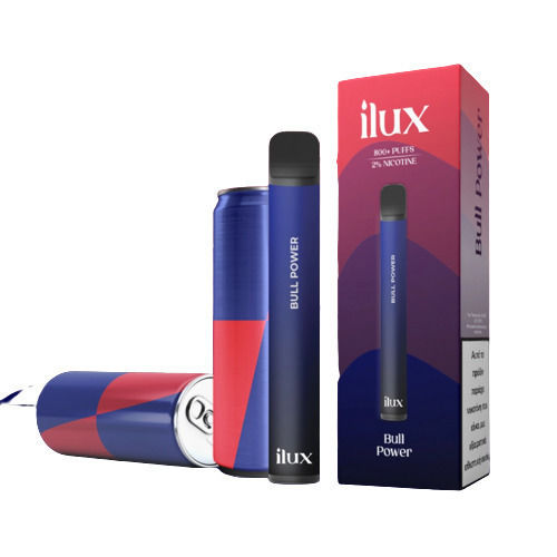 ilux Disposable Electronic Cigarette 900 Puffs Bull Power 2ml 20mg Bull Power Polychrome 1pcs