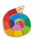 Ξύλινο Παιδικό Puzzle Σφηνώματα Colour me Happy 12pcs Happy