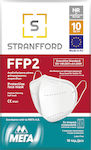 ΜΕΓΑ Stranfford Disposable Protective Mask FFP2 White 10pcs