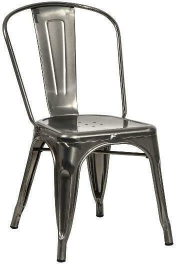 Градински Метален Стол Dolix Brushed Черен 51x45x85см