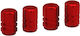 Compass Car Tire Valve Caps Red 4pcs