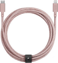 Native Union Belt Braided USB-C to Lightning Cable Pink 3m